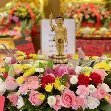 Flower in Front of Buddha